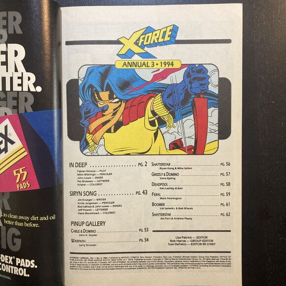 X-Force: Flashback No. -1, Annual No. 3, No. 6, 18 & 28. (Marvel Comics 1992-97) - Picture 6 of 16